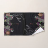 Druiven, wijn en kaarsen bad handdoek (Handdoek)