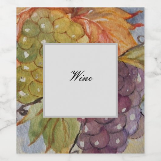 druiven wijn etiket (Enkel label)