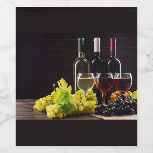 druiven wijn etiket (Enkel label)