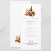 Druiven & Wijn Feestdagen thema Menu (Voorkant / Achterkant)