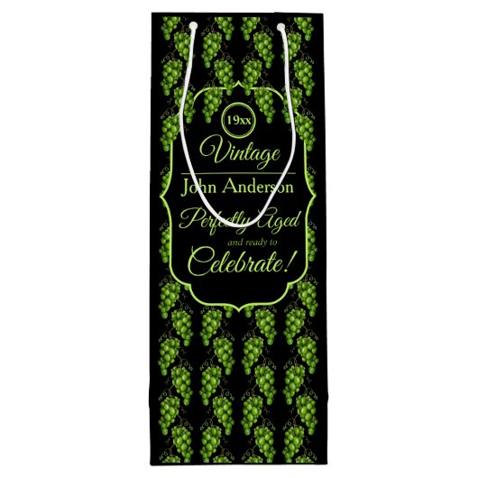 Druiven Wijn Gift Bag Wijn Cadeautas (Achterkant)