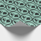 Druiven & Wijn Ontwerp Wrapping Paper Cadeaupapier (Hoek)
