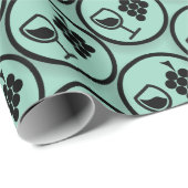 Druiven & Wijn Ontwerp Wrapping Paper Cadeaupapier (Rol Hoek)