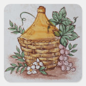 druiven wijnfles stickers (Voorkant)