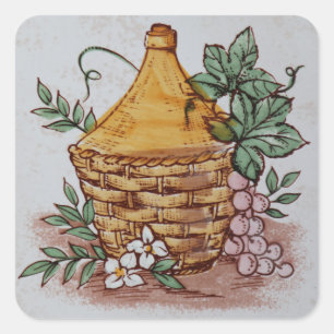 druiven wijnfles stickers