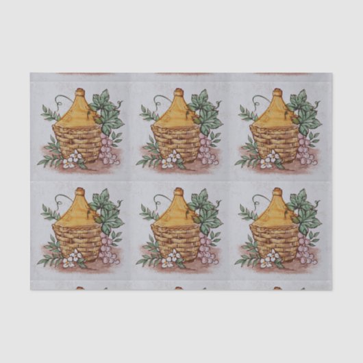 druiven wijnfles tissuepapier (Voorkant)