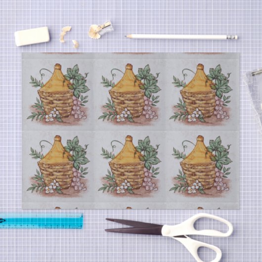 druiven wijnfles tissuepapier (Craft)