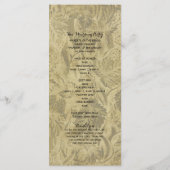 Druiven Wijngaard Elegant Huwelijksprogramma Evene Programmakaart (Achterkant)