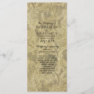 Druiven Wijngaard Elegant Huwelijksprogramma Evene Programmakaart