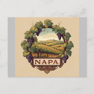 Druiven wijngaard Napa Valley Souvenir Briefkaart