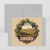 Druiven wijngaard Napa Valley Souvenir Briefkaart (Voorkant / Achterkant)