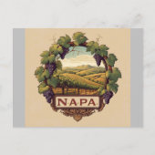 Druiven wijngaard Napa Valley Souvenir Briefkaart (Voorkant)