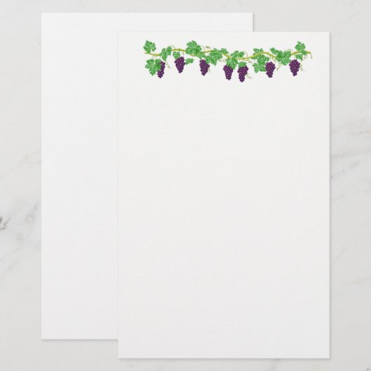 Druiven Wing Papierwaren Papier (Voorkant / Achterkant)