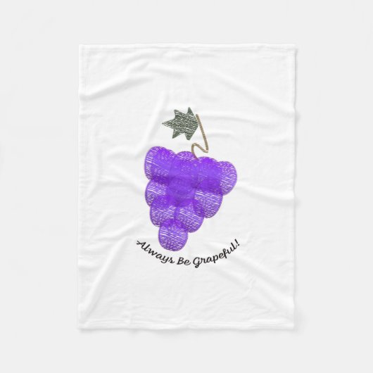 Druiven Zijn Altijd Bedankt Fleece Deken (Voorkant)