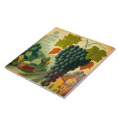 Druiven zijn belangrijk voor het dorp tegeltje (Zijkant)