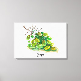 Druivenaquarel schilderen. canvas afdruk