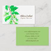 Druivenblad Vines Fruit Plant Waterverf Groen Visitekaartje (Voorkant / Achterkant)