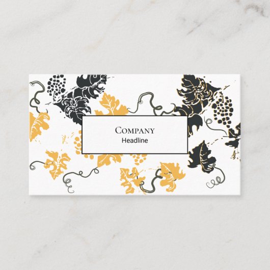 Druivenbladeren Visitekaartje (Voorkant)