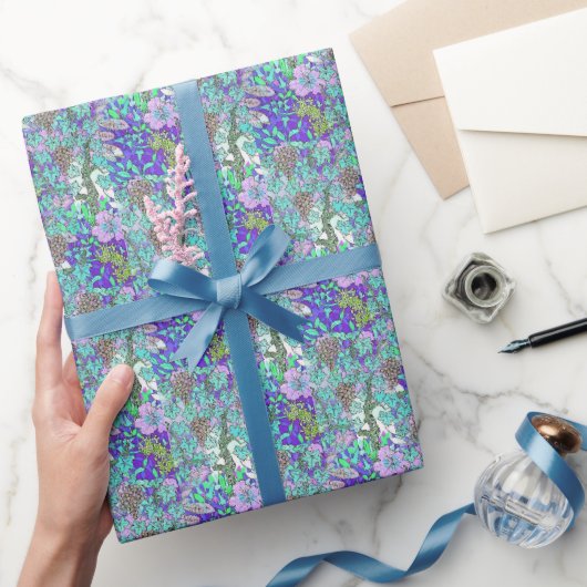 Druivenbloemen  floreel elegant cadeaupapier (Geschenken)