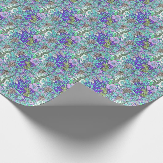 Druivenbloemen  floreel elegant cadeaupapier (Hoek)