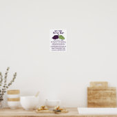 Druivenbos, wijnbar/wijnmakerij Adverteren Poster (Keuken)
