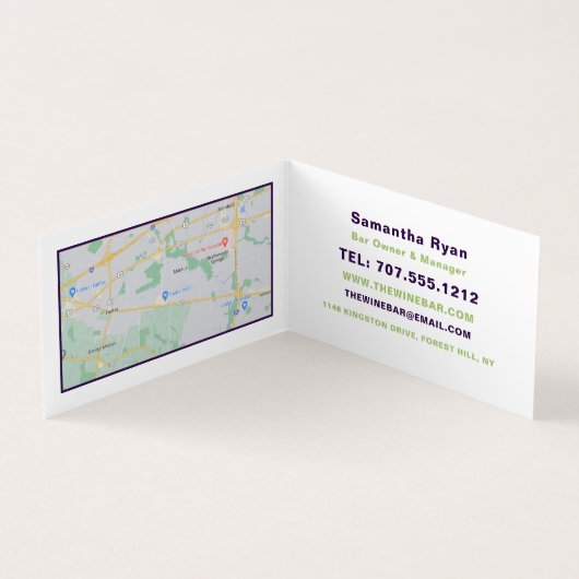 Druivenbout, wijnstang/wijnmoer, gedetailleerd visitekaartje (Binnen)