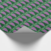 Druivenbunch Paarse druiven op groen Cadeaupapier (Hoek)