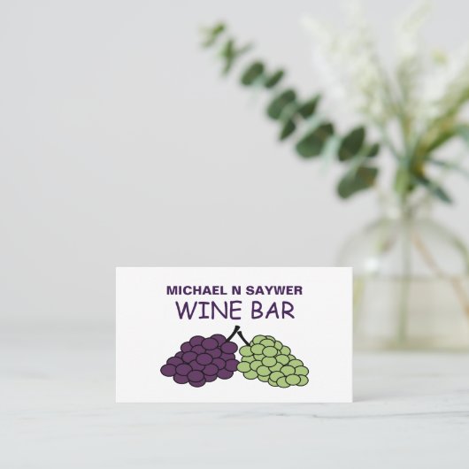 DruivenBunch, wijnstaaf, wijnmoer Visitekaartje (Staand voorkant)