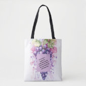 Druivencitaat Canvas tas – Vers & Inspirerend (Voorkant)