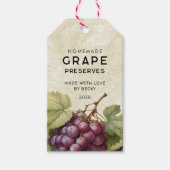  druivenconserven met rode druiven cadeaulabel (Voorkant)