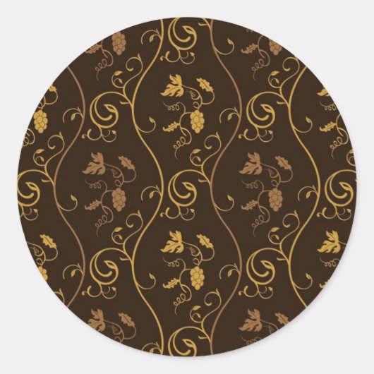 Druivendecor Ronde Sticker (Voorkant)