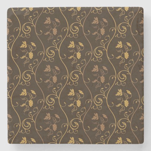 Druivendecor Stenen Onderzetter (Voorkant)