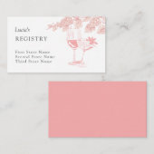 Druivenfruit Champagne Retro Bruiloft Gastenslijst Informatiekaartje (Voorkant / Achterkant)