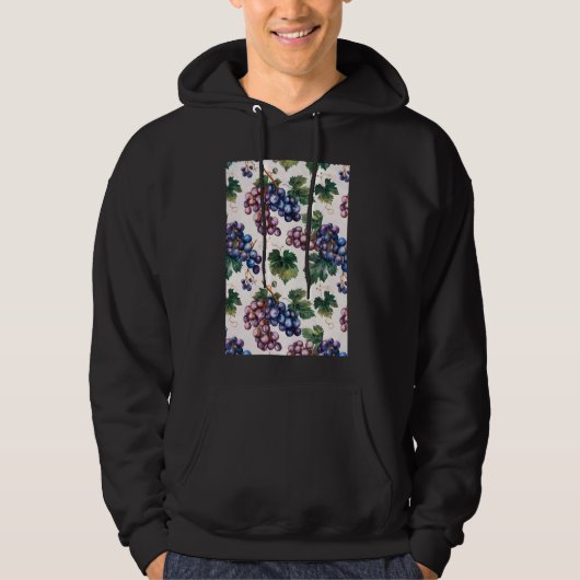 Druivenfruit Patroon Art Hoodie (Voorkant)