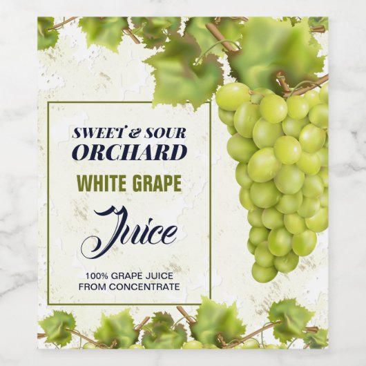 Druivenfruit Wijnlabel Wijn Etiket (Enkel label)