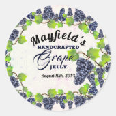 Druivenfruitconserven | Jam Jar Label (Voorkant)