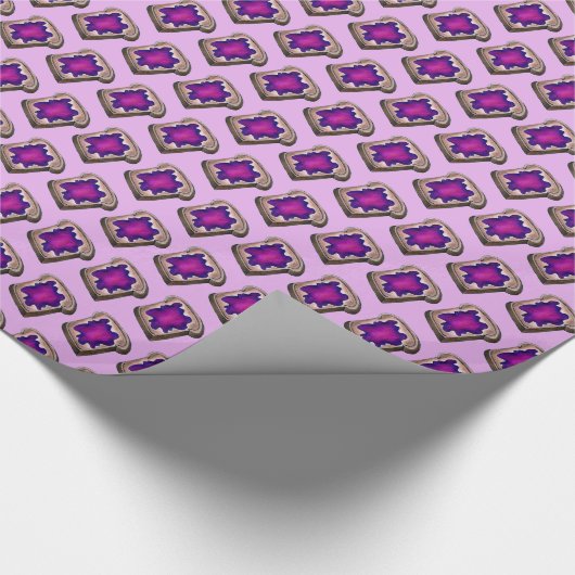 Druivengelei Jam op Toast Brood Ontbijtvoedsel Cadeaupapier (Hoek)