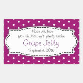 Druivengelei/jam paarse voedseletiket sticker (Voorkant)