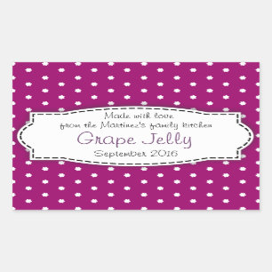 Druivengelei/jam paarse voedseletiket sticker