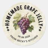  Druivengelei voor Zelfgemaakte Canning Labels (Voorkant)