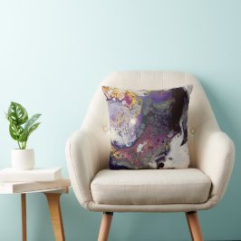 Druivengloed, Paars, Mauve, Geel, Wit Kussen