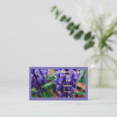 Druivenhyacint bloemist visitekaartje (Staand voorkant)