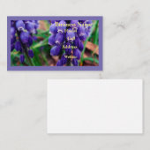 Druivenhyacint bloemist visitekaartje (Voorkant / Achterkant)