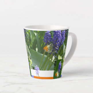Druivenhyacinth met Butterfly Design Latte Mok