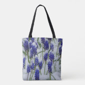 Druivenhyacinths in Sneeuwzak Tote Bag (Achterkant)
