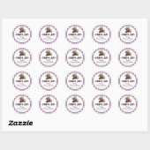 Druivenjam inmaaklabel met geruit ontwerp ronde sticker (Vel)