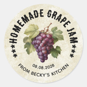 Druivenjam Voor Zelfgemaakte Inblikken Labels