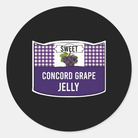 Druivenjelly Groep Condiment Kostuum Familie Match Ronde Sticker (Voorkant)