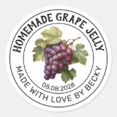 Druivenjelly inblikken sticker voor zelfgemaakte r (Voorkant)