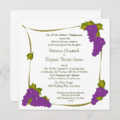 Druivenoogst bruiloft kaart (Voorkant / Achterkant)